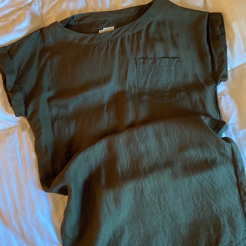 BRIDGE AND BURN GREEN DRESS WITH POCKET FRONT